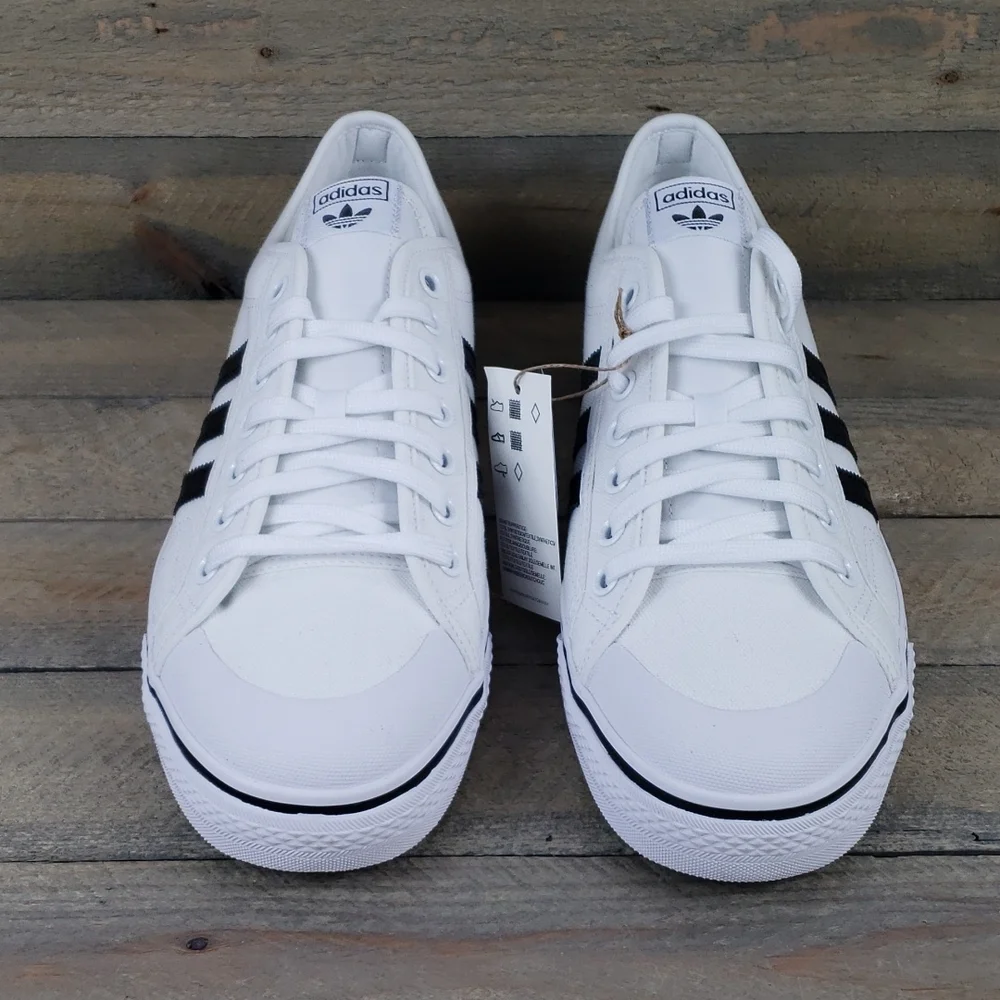 adidas Nizza Originals Men's Canvas Sneakers White/Black